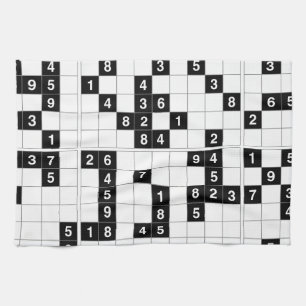 Schwarz-Weiß-Sudoku Handtuch
