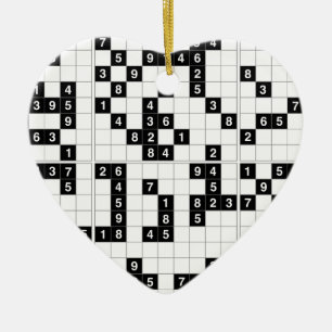 Schwarz-Weiß-Sudoku Keramikornament