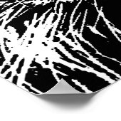 Schwarz-weiß Sumatran Borneo Tiger Eye Artwork Poster (Ecke)