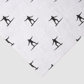 Schwarz-Weiß-Surfmotiv Grafik Seidenpapier (Ausschnitt)