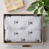 Schwarz-Weiß-Surfmotiv Grafik Seidenpapier (Geschenk)