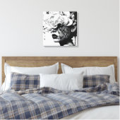 Schwarz-Weiß-Surreal-Collage-Leinwand Leinwanddruck (Insitu (Schlafzimmer))