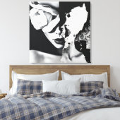 Schwarz-Weiß-Surreal-Collage-Portrait Leinwanddruck (Insitu (Schlafzimmer))