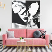 Schwarz-Weiß-Surreal-Collage-Portrait Leinwanddruck (Insitu (Wohnzimmer))