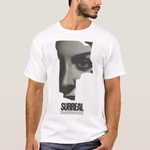 Schwarz-Weiß-Surreal-Face-Collage-Kunst T-Shirt