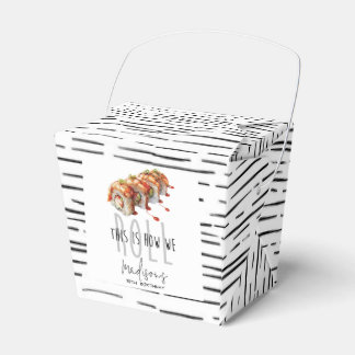 Schwarz-weiß Sushi Adult Geburtstag Geschenkschachtel