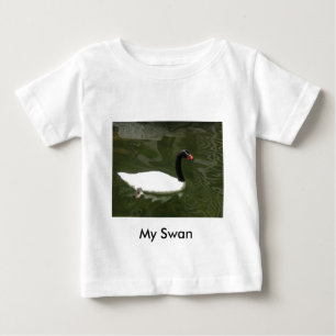 Schwarz-Weiß-Swan Baby T-shirt