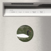 Schwarz-Weiß-Swan Magnet (In Situ (Geschirrspüler))