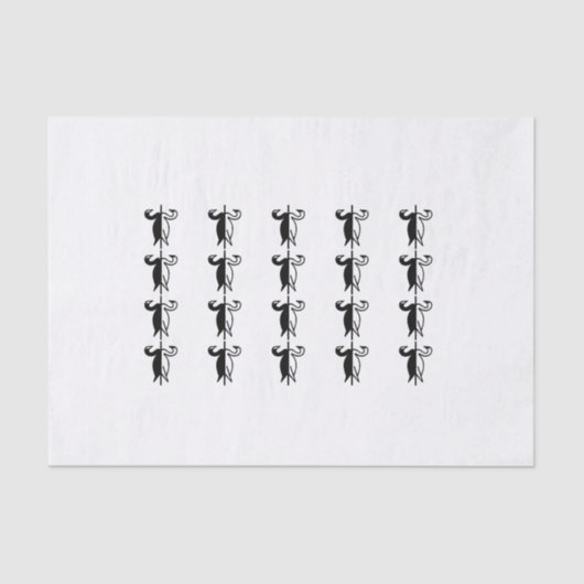 Schwarz-Weiß-Swans Seidenpapier (Vorderseite)