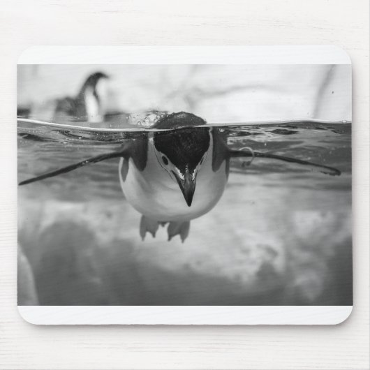 Schwarz-Weiß-Swimming-Pool Mousepad (Vorne)