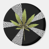 Schwarz-Weiß-Swirl....... Magnet (Vorne)