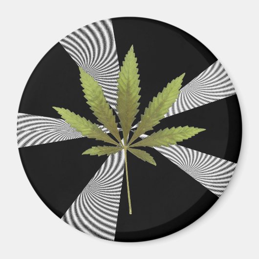 Schwarz-Weiß-Swirl....... Magnet (Vorne)