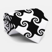 Schwarz-Weiß-Swirt-Formen keltisch wie NT Krawatte (Gerollt)