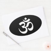 Schwarz-Weiß-Symbol Ovaler Aufkleber (Umschlag)