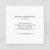 Schwarz-Weiß-Symbol Quadratische Visitenkarte (Rückseite)