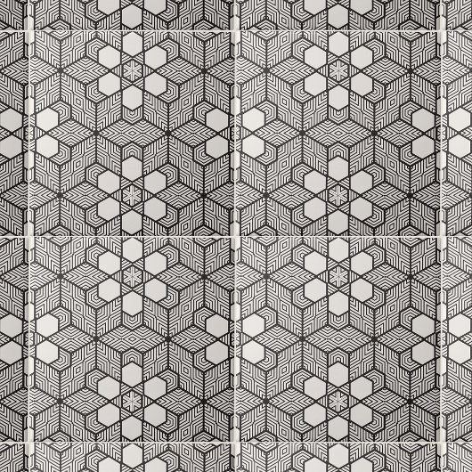 Schwarz-Weiß-Symmetrische Geometrie Fliese