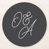 Schwarz-Weiß-Syndrom Runder Pappuntersetzer (Vorderseite)