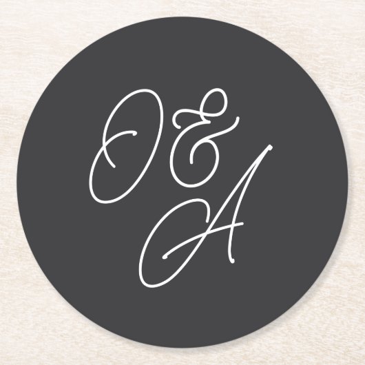 Schwarz-Weiß-Syndrom Runder Pappuntersetzer (Vorderseite)