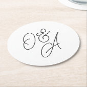 Schwarz-Weiß-Syndrom Runder Pappuntersetzer (Angewinkelt)