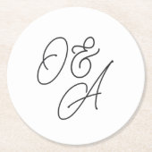 Schwarz-Weiß-Syndrom Runder Pappuntersetzer (Vorderseite)