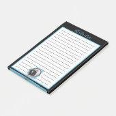 Schwarz-Weiß-syrischer Pet-Hamster zu erledigen Post-it Klebezettel (angewinkelt)