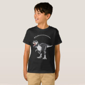 Schwarz-Weiß-T Rex Dinosaurier T-Shirt (Vorne ganz)