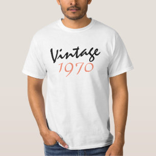 Schwarz-Weiß-T - Shirt 1970