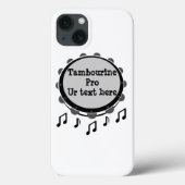 Schwarz-Weiß-Tambourine Case-Mate iPhone Hülle (Rückseite)