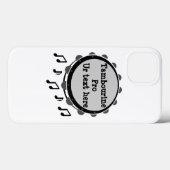 Schwarz-Weiß-Tambourine Case-Mate iPhone Hülle (Rückseite (Horizontal))