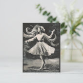 Schwarz-Weiß-Tanz mit Oktopus Postkarte (Stehend Vorderseite)