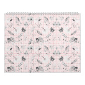 Schwarz-Weiß-Tapete mit schönem Blatt Kalender (Titelbild)