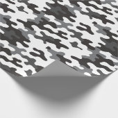 Schwarz-weiß-Tarnmuster Geschenkpapier (Ecke)