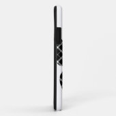 Schwarz-Weiß-Tartan-Hundpfeife drucken Case-Mate iPhone Hülle (Hinten/Rechts)