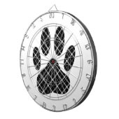 Schwarz-Weiß-Tartan-Hundpfeife drucken Dartscheibe (Vorderseite rechts)