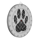 Schwarz-Weiß-Tartan-Hundpfeife drucken Dartscheibe (Vorderseite Links)