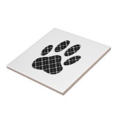 Schwarz-Weiß-Tartan-Hundpfeife drucken Fliese (Seite)