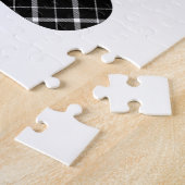 Schwarz-Weiß-Tartan-Hundpfeife drucken Puzzle (Seite)