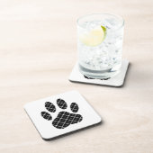 Schwarz-Weiß-Tartan-Hundpfeife drucken Untersetzer (Rechte Seite)