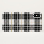 Schwarz-Weiß-Tartan kariert Case-Mate iPhone Hülle (Rückseite (Horizontal))