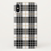 Schwarz-Weiß-Tartan kariert Case-Mate iPhone Hülle (Rückseite)