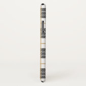 Schwarz-Weiß-Tartan kariert Case-Mate iPhone Hülle (Hinten/Rechts)