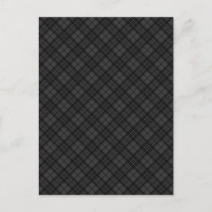 Schwarz weiß tartan kariert Winter Weihnachtsmuste Postkarte