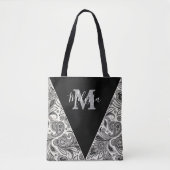 Schwarz-Weiß-Tasche mit individueller Note Tasche (Vorderseite)