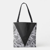 Schwarz-Weiß-Tasche mit individueller Note Tasche (Rückseite)