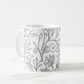 Schwarz-Weiß-Tasse Kaffeetasse (Vorderseite Links)
