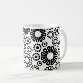 Schwarz-Weiß-Tasse Kaffeetasse (VorderseiteRechts)