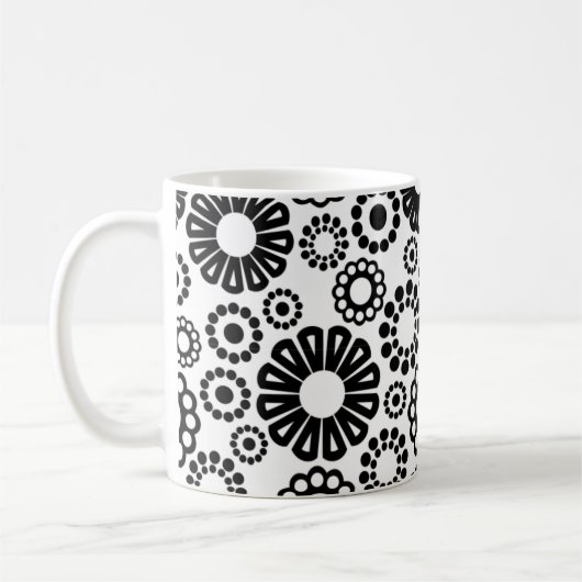 Schwarz-Weiß-Tasse Kaffeetasse (Links)