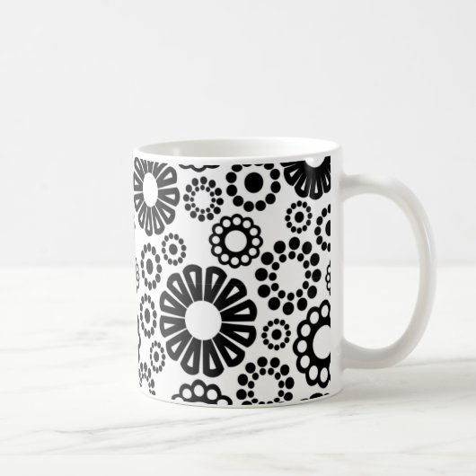Schwarz-Weiß-Tasse Kaffeetasse (Rechts)