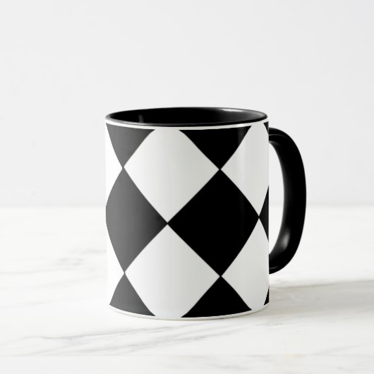 Schwarz-Weiß-Tasse Tasse (VorderseiteRechts)