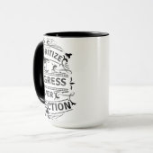 Schwarz-Weiß-Tasse Tasse (Vorderseite Links)